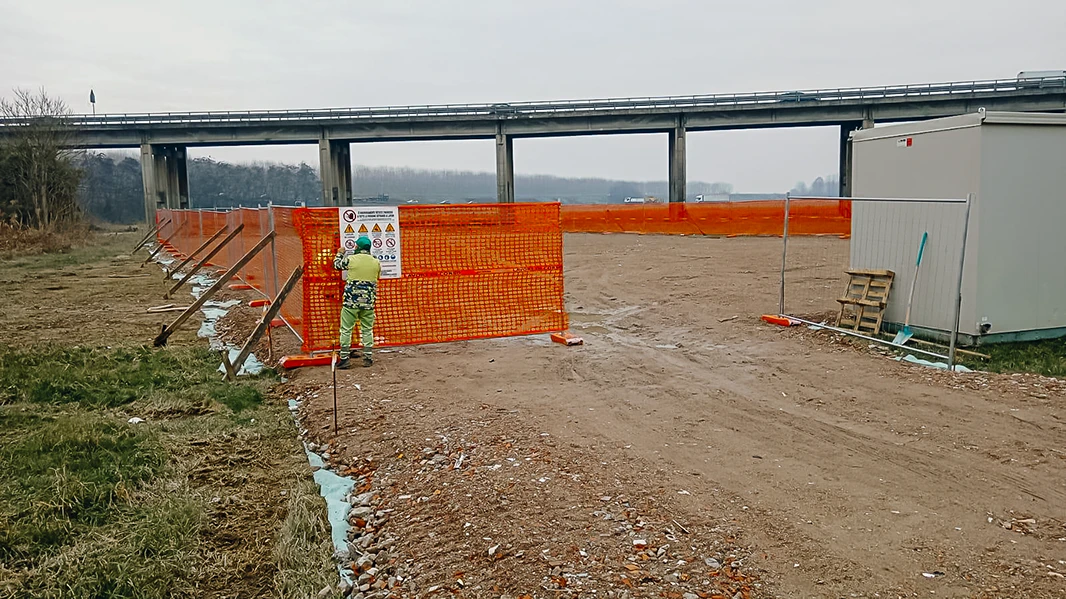 Ponte di Borgoforte sul Po a Mantova